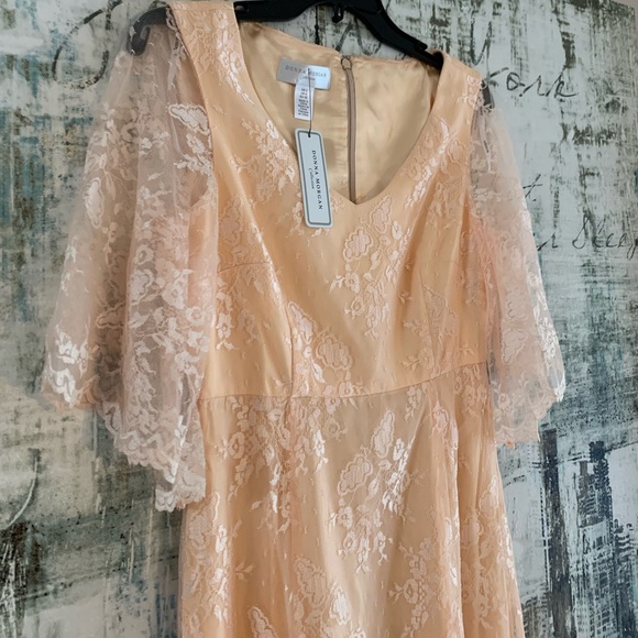 SOLD Donna Morgan Apricot Lace Maxi Gown Sz 2 NWT - Picture 14 of 15
